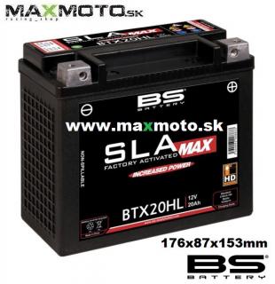 Batéria gélová BS BTX20HL/ BTX20HL MAX 12V, 18Ah/ 21,1Ah, 175x87x155mm TYP: BTX20HL MAX, 20Ah (290A)