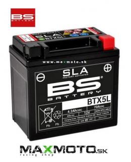 Batéria LP YTX5L-BS, BS BTX5L, 12V, 4Ah, 114x71x106mm VÝROBCA: BS - SLA