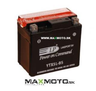 Batéria LP YTX5L-BS, BS BTX5L, 12V, 4Ah, 114x71x106mm VÝROBCA: LANDPORT - elektrolyt