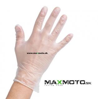 Jednorázové nepúdrované vinylové rukavice, veľkosť M a L Veľkosť: L