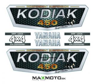 Nálepková sada YAMAHA Kodiak 400/ 450/ 700, strieborná Prevedenie: Kodiak 450