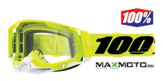 Okuliare 100% RACECRAFT 2 FLUO YELLOW Prevedenie: číre sklo