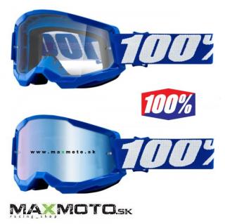 Okuliare 100% STRATA 2 Blue Prevedenie: zrkadlové sklo - modré