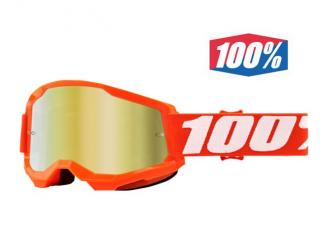 Okuliare 100% STRATA Orange Prevedenie: zrkadlové sklo - modré