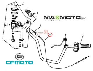 Plynové lanko CF MOTO Gladiator X6, 901F-100510