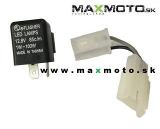 Prerušovač LED smeroviek 2-pinový/ 3-pinový, 12V MODEL: 2-pinový 1-100W (CLF011)