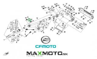 Pružina spoja výfuku CF MOTO Gladiator X600/ X850/ X1000, 9AWA-021001