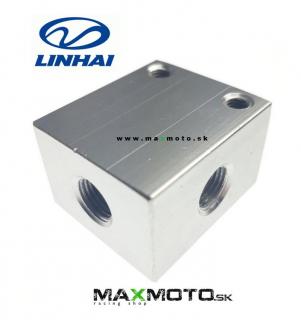 Rozdeľovač brzdového potrubia LINHAI 260/ 300/ 400/ 500/ M550/ M565/ M750, 32107