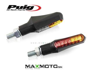 Smerovky LED PUIG CURVE pre štvorkolky/ motorky, predné/ zadné, čierne, homologované Prevedenie: zadné