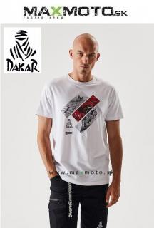 Tričko s krátkym rukávom DIVERSE DAKAR RALLY DKR 1222 - pánske, biele Veľkosť: L