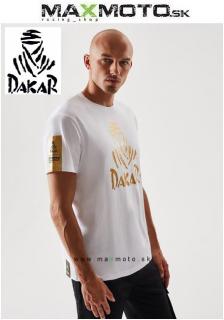 Tričko s krátkym rukávom diverse dakar rally dkr vip 0422 - pánske, biele Veľkosť: L