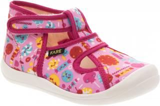 Detské papuče FARE 4114451 na suchý zips Farba: Ružová, Veľkosť: 23