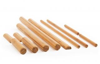 Bambusové tyče na masáž  11 ks, + bavlnený vak na prenášanie