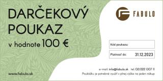 Darčekový poukaz v hodnote 100€ Forma: Elektronická