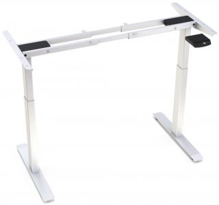 Elektricky výškovo nastaviteľná konštrukcia stola Hi5 - 2 segmentová, pamäťový ovládač  biela / čierna Farba konštrukcie: biela