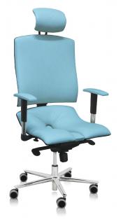 Ergonomická kancelárska stolička Asana Architect  11 farieb Farba čalúnenia: Eko koža Svetlo Modrá 574