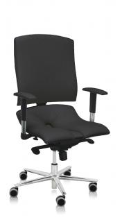 Ergonomická kancelárska stolička Asana Steel Standard  11 farieb Farba čalúnenia: Eko koža Antracitová 525, Opierky rúk: bez opierok