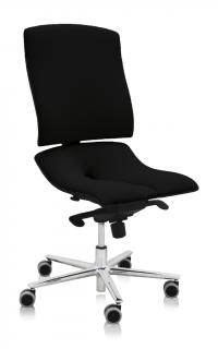 Ergonomická kancelárska stolička Asana Steel Standard  11 farieb Farba čalúnenia: Látka Atlantic Čierna 60999, Opierky rúk: bez opierok