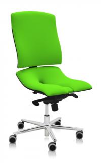 Ergonomická kancelárska stolička Asana Steel Standard  11 farieb Farba čalúnenia: Látka Atlantic Zelená 68099, Opierky rúk: bez opierok