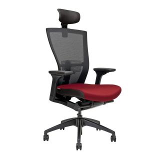 Ergonomická kancelárska stolička OfficePro Merens  4 farby Farba: červená, Opierka hlavy: s opierkou