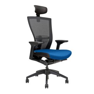 Ergonomická kancelárska stolička OfficePro Merens  4 farby Farba: modrá, Opierka hlavy: s opierkou