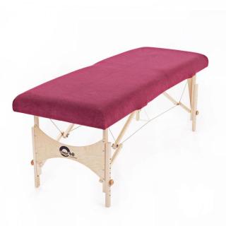 Froté napínacia plachta Wuwei WellTouch na masážny stôl  krémová / bordová Farba: bordová, Veľkosť: L/XL