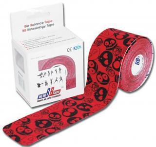 Kineziologické tejpy BB Tape Design - Lebky Farba: červená