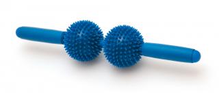 Masážny valček s loptičkami SISSEL® Spiky Twin Roller  47 x 10 cm, 2 farby Farba: modrá