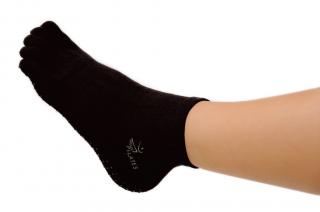 Protišmykové bambusové ponožky na Pilates a jogu SISSEL® Pilates Socks Bamboo  S/M (35-39) | L/XL (40-45) Farba: čierna, Veľkosť: L/XL (40-45)