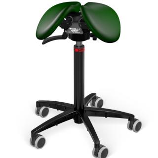 Sedlová stolička Salli SwingFit  24 farieb Farba čalúnenia: Koža - borovicová zelená #98015, Konštrukcia: čierna + štandard základňa, Výška postavy:…