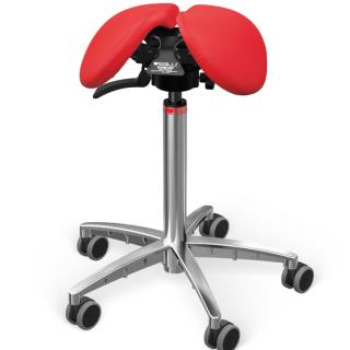 Sedlová stolička Salli SwingFit  24 farieb Farba čalúnenia: Koža - PQ červená #05011/PQ, Konštrukcia: chrómová + štandard základňa, Výška postavy:…