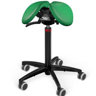 Sedlová stolička Salli SwingFit  24 farieb Farba čalúnenia: Koža - trávová zelená #88019, Konštrukcia: čierna + štandard základňa, Výška postavy:…