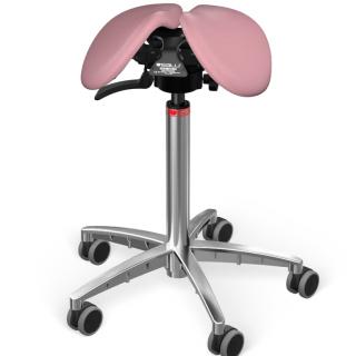 Sedlová stolička Salli SwingFit  24 farieb Farba čalúnenia: Syntetická koža - ružová #9573, Konštrukcia: chrómová + štandard základňa, Výška postavy:…