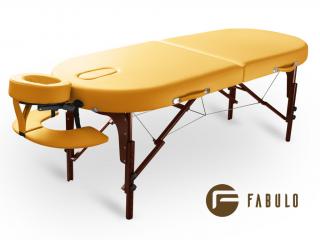 Skladací masážny stôl Fabulo DIABLO Oval Set  192*76 cm / 16,3 kg / 4 farby Farba: žltá