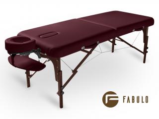 Skladací masážny stôl Fabulo DIABLO Set  192*76 cm / 16,8 kg / 3 farby Farba: bordová