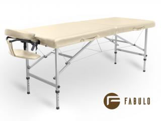 Skladací masážny stôl Fabulo FERRO Set  184*71 cm / 14,5 kg / 4 farby Farba: béžová