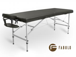 Skladací masážny stôl Fabulo FERRO Set  184*71 cm / 14,5 kg / 4 farby Farba: čierna