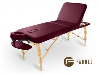 Skladací masážny stôl Fabulo GURU Plus Set  192*76 cm / 21,1 kg / 5 farieb Farba: bordová