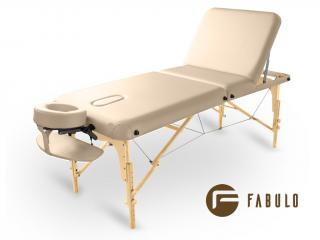 Skladací masážny stôl Fabulo GURU Plus Set  192*76 cm / 21,1 kg / 5 farieb Farba: krémová