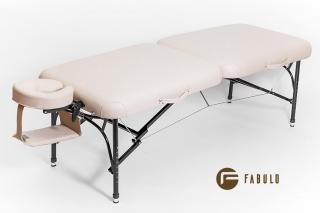 Skladací masážny stôl Fabulo TITAN Set  186*71 cm / 11 kg / 4 farby Farba: krémová