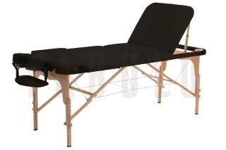 Skladací masážny stôl Fabulo UNO Plus Set  186*71 cm / 15,2 kg / 4 farby Farba: čierna