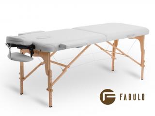 Skladací masážny stôl Fabulo UNO Set  186*71 cm / 13,2 kg / 9 farieb Farba: biela