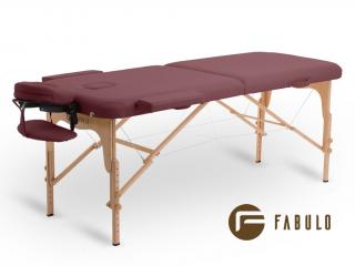 Skladací masážny stôl Fabulo UNO Set  186*71 cm / 13,2 kg / 9 farieb Farba: bordová
