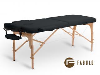 Skladací masážny stôl Fabulo UNO Set  186*71 cm / 13,2 kg / 9 farieb Farba: čierna