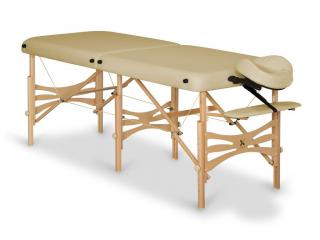Skladací masážny stôl HABYS® Alba  od 180*70 cm / 17,7 kg / 6 farieb Farba: béžová (#33) - Vinyl Flex, Veľkosť a farba rámu: 180 x 70 cm - buk svetlý