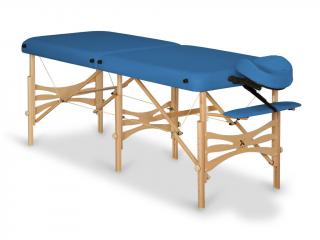 Skladací masážny stôl HABYS® Alba  od 180*70 cm / 17,7 kg / 6 farieb Farba: modrá (#23) - Vinyl Flex, Veľkosť a farba rámu: 180 x 70 cm - buk svetlý