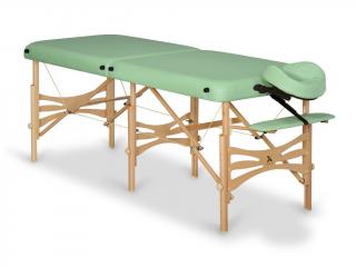 Skladací masážny stôl HABYS® Alba  od 180*70 cm / 17,7 kg / 6 farieb Farba: pistáciová (#22) - Vinyl Flex, Veľkosť a farba rámu: 180 x 70 cm - buk…