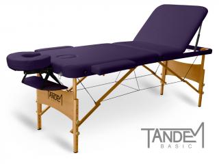 Skladací masážny stôl TANDEM Basic-3  195*70 cm / 15,3 kg / 4 farby Farba: fialová