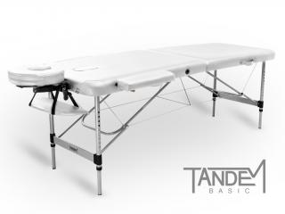 Skladací masážny stôl TANDEM Basic ALU-2  195*70 cm / 13,5 kg / 5 farieb Farba: biela