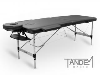 Skladací masážny stôl TANDEM Basic ALU-2  195*70 cm / 13,5 kg / 5 farieb Farba: čierna